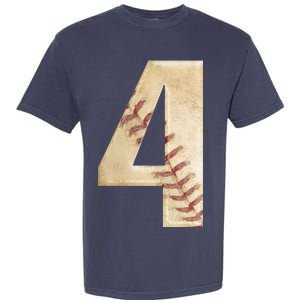 Baseball Birthday 4th birthday Garment-Dyed Heavyweight T-Shirt