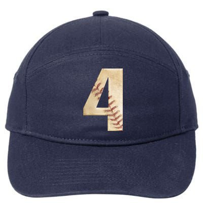 Baseball Birthday 4th birthday 7-Panel Snapback Hat