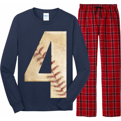 Baseball Birthday 4th birthday Long Sleeve Pajama Set