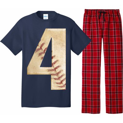 Baseball Birthday 4th birthday Pajama Set