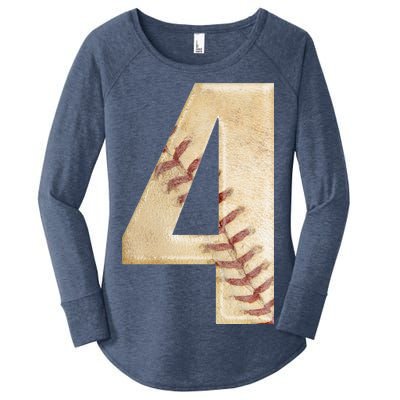 Baseball Birthday 4th birthday Women's Perfect Tri Tunic Long Sleeve Shirt