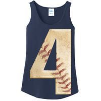 Baseball Birthday 4th birthday Ladies Essential Tank