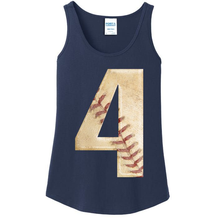 Baseball Birthday 4th birthday Ladies Essential Tank