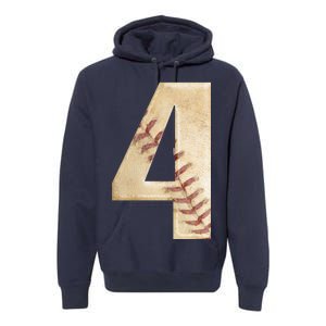 Baseball Birthday 4th birthday Premium Hoodie