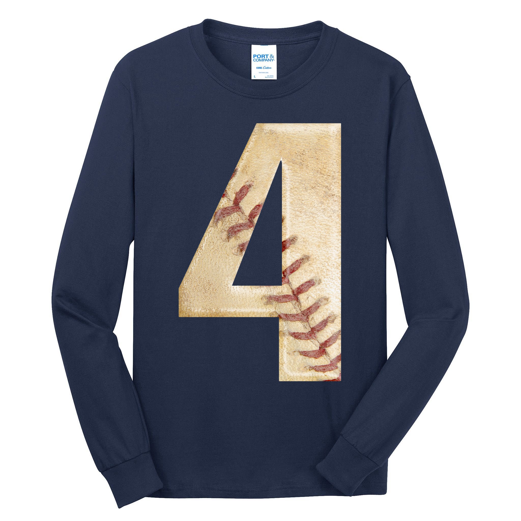 Baseball Birthday 4th birthday Tall Long Sleeve T-Shirt