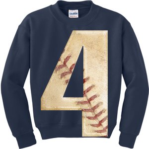 Baseball Birthday 4th birthday Kids Sweatshirt