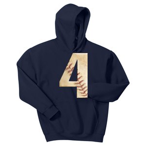 Baseball Birthday 4th birthday Kids Hoodie