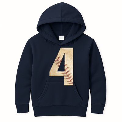 Baseball Birthday 4th birthday Kids Hoodie