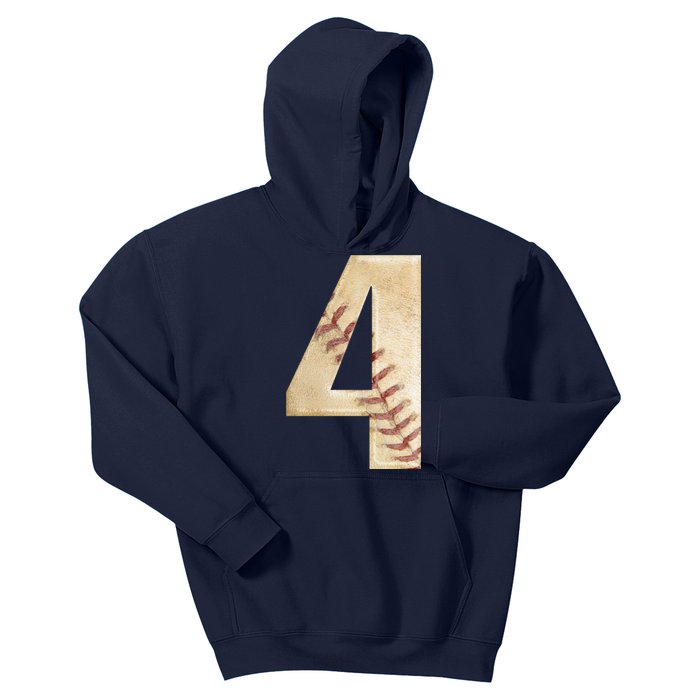 Baseball Birthday 4th birthday Kids Hoodie