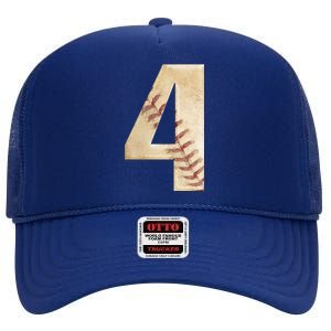 Baseball Birthday 4th birthday High Crown Mesh Back Trucker Hat