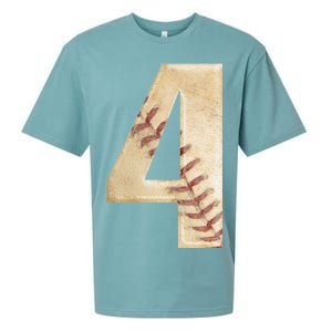 Baseball Birthday 4th birthday Sueded Cloud Jersey T-Shirt