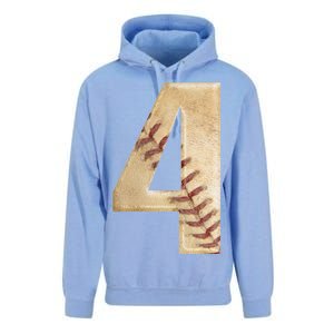 Baseball Birthday 4th birthday Unisex Surf Hoodie