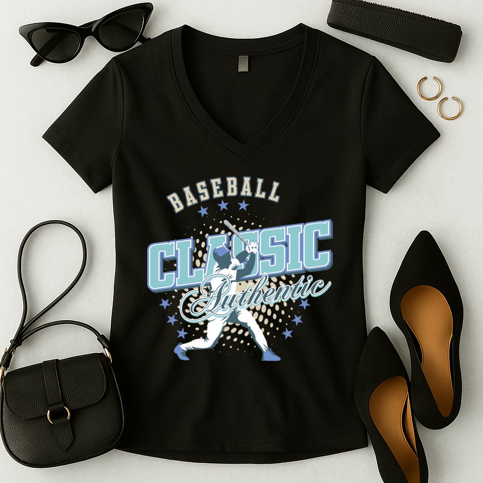 Baseball Classic Women's V-Neck T-Shirt