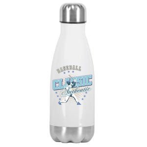 Baseball Classic Stainless Steel Insulated Water Bottle