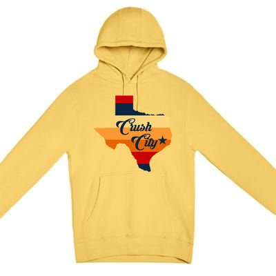 Baseball Crush City Houston Texas Premium Pullover Hoodie