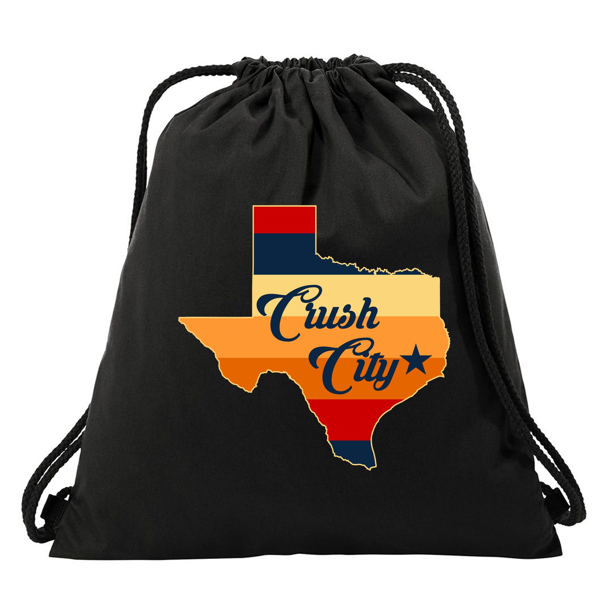 Baseball Crush City Houston Texas Drawstring Bag