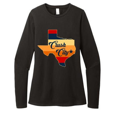 Baseball Crush City Houston Texas Womens CVC Long Sleeve Shirt