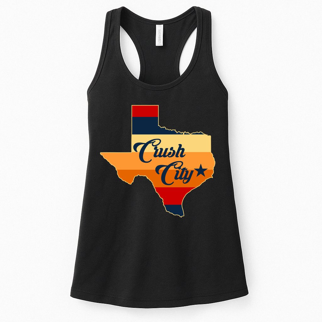 Baseball Crush City Houston Texas Womens Tank Top