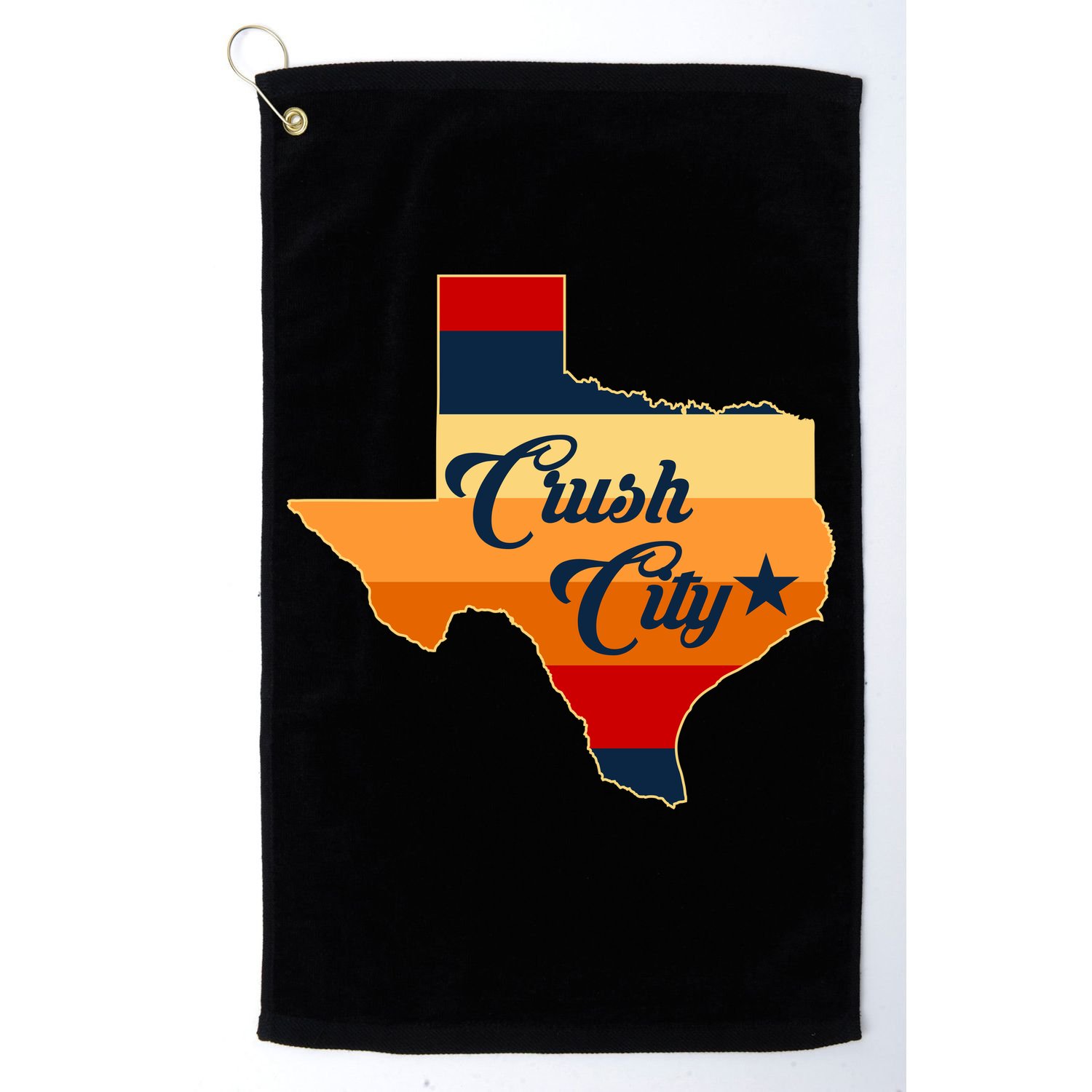 Baseball Crush City Houston Texas Golf Towel