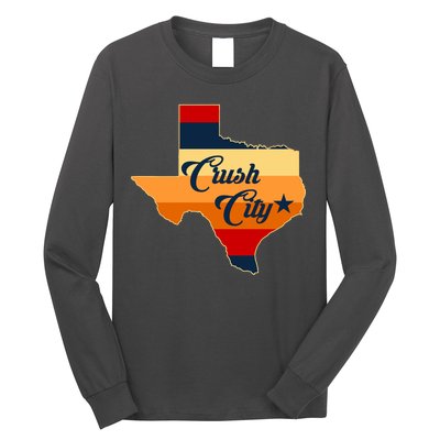 Baseball Crush City Houston Texas Long Sleeve Shirt