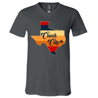 Baseball Crush City Houston Texas V-Neck T-Shirt