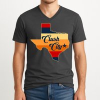 Baseball Crush City Houston Texas V-Neck T-Shirt