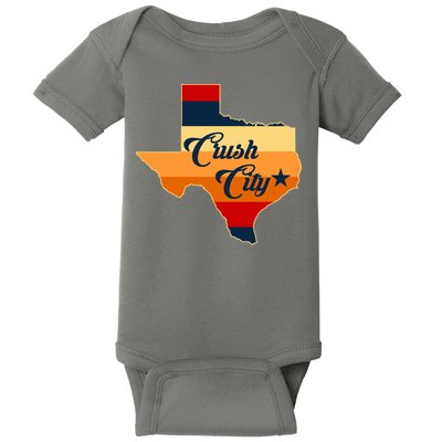 Baseball Crush City Houston Texas Baby Bodysuit