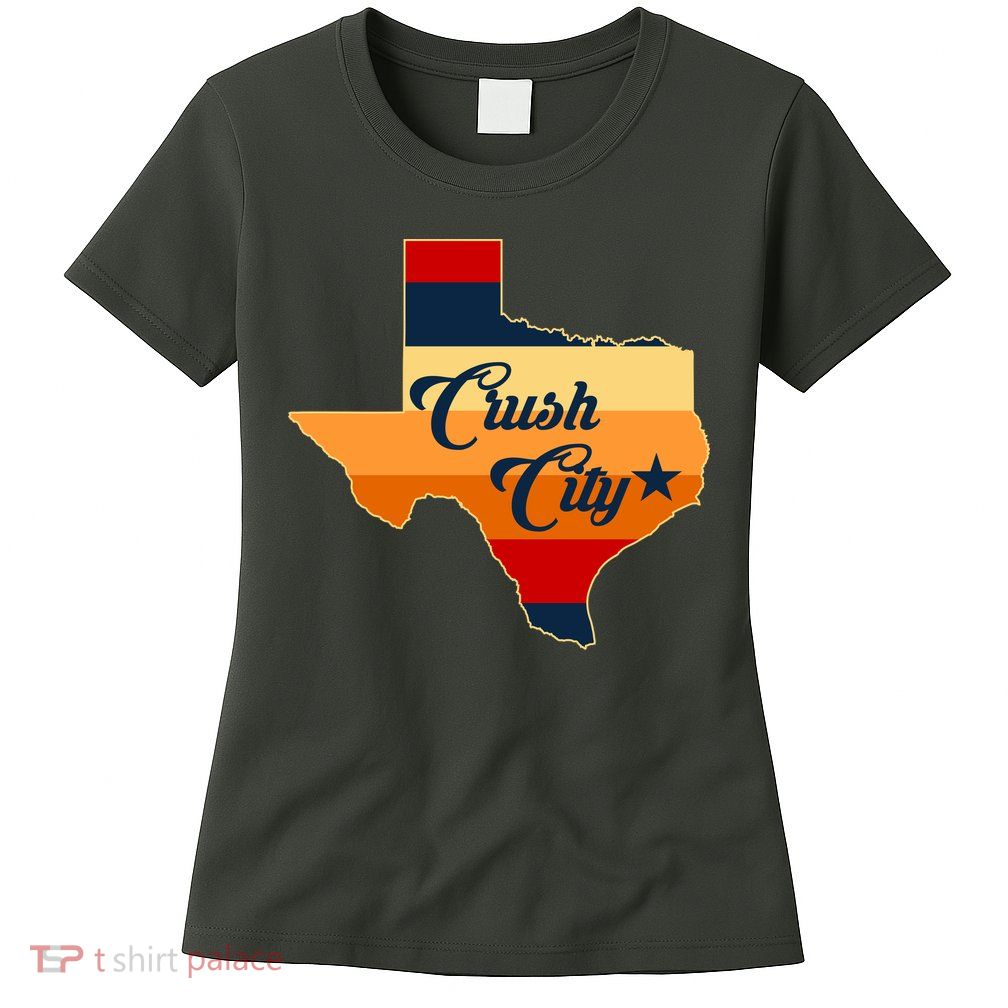 Baseball Crush City Houston Texas Womens T-Shirt