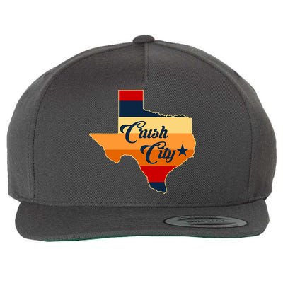 Baseball Crush City Houston Texas Wool Snapback Cap