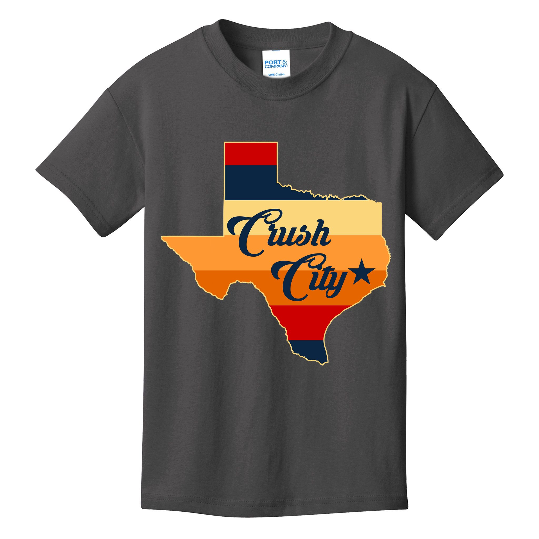 Baseball Crush City Houston Texas Kids T-Shirt