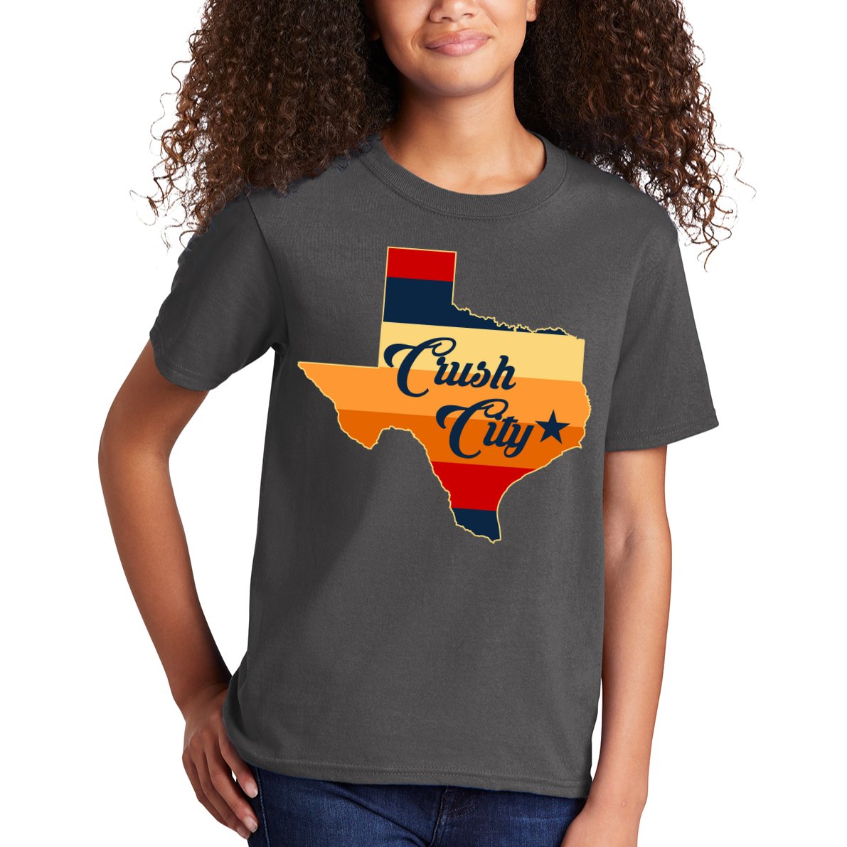 Baseball Crush City Houston Texas Kids T-Shirt
