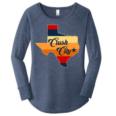 Baseball Crush City Houston Texas Women's Perfect Tri Tunic Long Sleeve Shirt