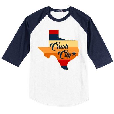 Baseball Crush City Houston Texas Baseball Sleeve Shirt