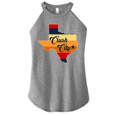 Baseball Crush City Houston Texas Women's Perfect Tri Rocker Tank