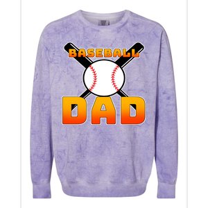 Baseball Dad Cute Father Colorblast Crewneck Sweatshirt