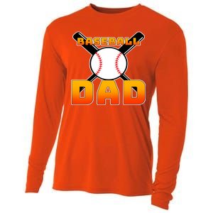 Baseball Dad Cute Father Cooling Performance Long Sleeve Crew