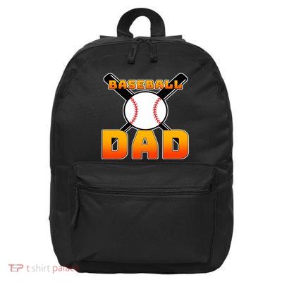 Baseball Dad Cute Father 16 in Basic Backpack