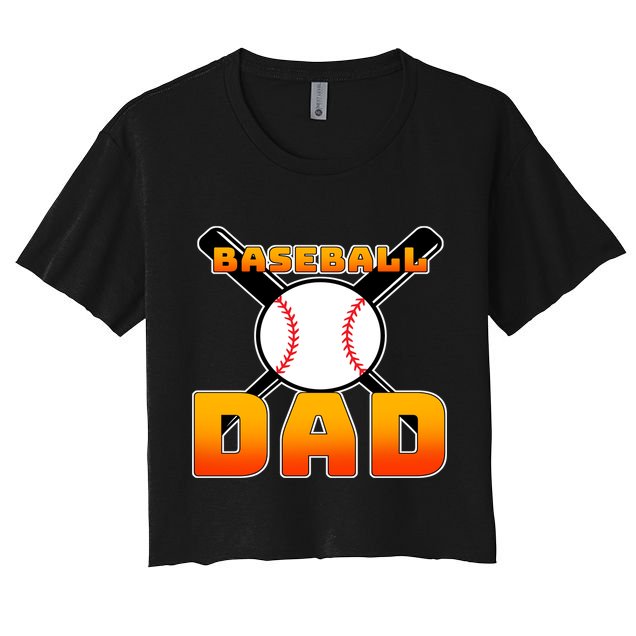 Baseball Dad Cute Father Crop Top