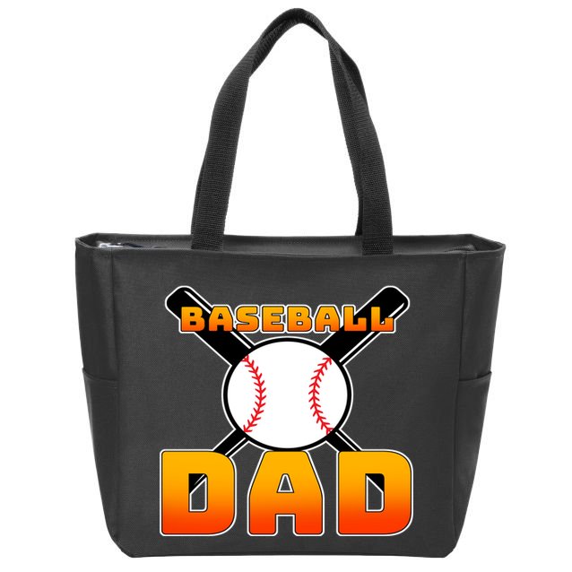 Baseball Dad Cute Father Zip Tote Bag