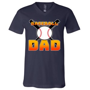 Baseball Dad Cute Father V-Neck T-Shirt