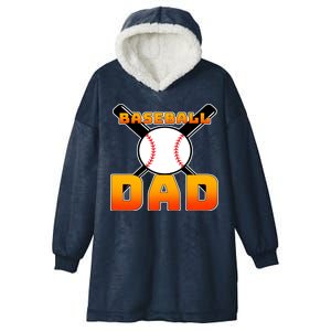 Baseball Dad Cute Father Hooded Wearable Blanket