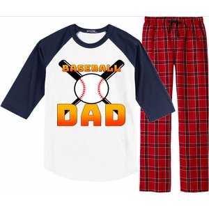 Baseball Dad Cute Father Raglan Sleeve Pajama Set