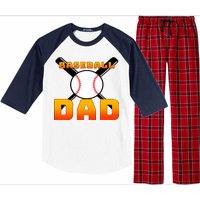 Baseball Dad Cute Father Raglan Sleeve Pajama Set