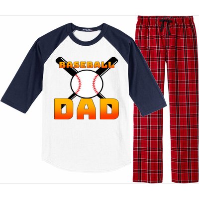 Baseball Dad Cute Father Raglan Sleeve Pajama Set