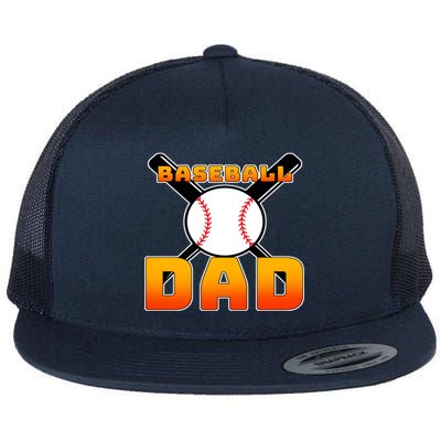 Baseball Dad Cute Father Flat Bill Trucker Hat