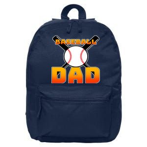 Baseball Dad Cute Father 16 in Basic Backpack