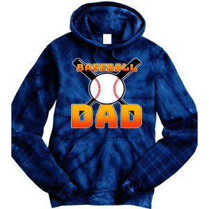 Baseball Dad Cute Father Tie Dye Hoodie