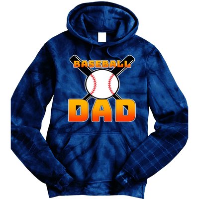 Baseball Dad Cute Father Tie Dye Hoodie