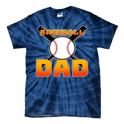 Baseball Dad Cute Father Tie-Dye T-Shirt