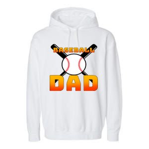 Baseball Dad Cute Father Garment-Dyed Fleece Hoodie